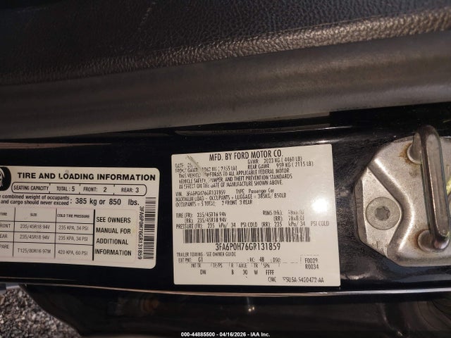 Продаж на аукціоні авто 2016 Ford Fusion Se, vin: 3FA6P0H76GR131859, номер лоту: 44885500