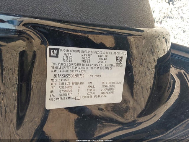 Aukcja sprzedaży 2012 Gmc Sierra 1500 Denali, vin: 3GTP2XE26CG202790, numer aukcji: 44885636