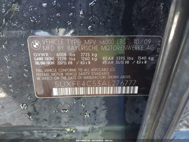 2010 BMW X5 5UXFE4C53AL276777 Photo 8