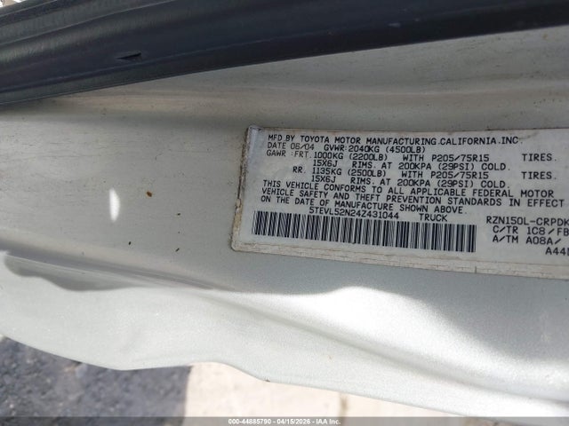 2004 TOYOTA TACOMA 5TEVL52N24Z431044 Photo 8