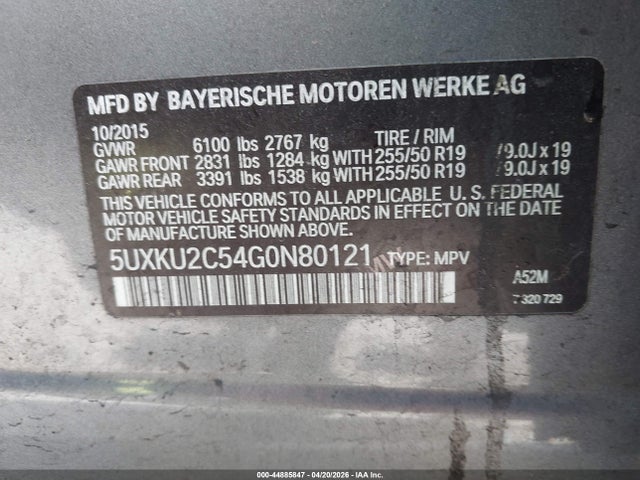 5UXKU2C54G0N80121 BMW X6 Xdrive35i