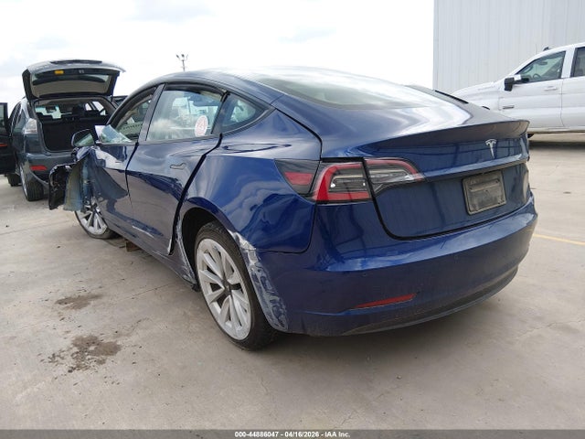 44886047 :رقم المزاد ، 5YJ3E1EA7NF191494 vin ، 2022 Tesla Model 3 Rear-wheel Drive مزاد بيع