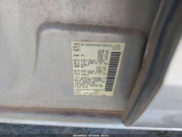 1N6AD0EV6EN709987 Nissan FRONTIER S