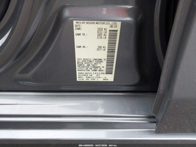 1N4AL3AP1FC145196 Nissan Altima 2.5 S