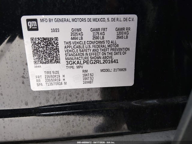 Aukcja sprzedaży 2024 Gmc Terrain Fwd Slt, vin: 3GKALPEG2RL201641, numer aukcji: 44886412