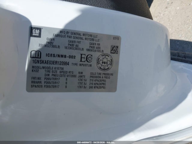 1GNSKAE03ER120984 Chevrolet Tahoe Ls