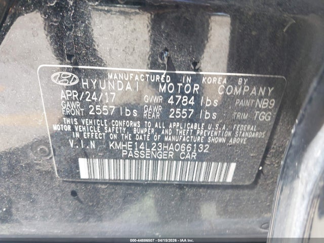 KMHE14L23HA066132 Hyundai SONATA PLUG-IN HYBRID