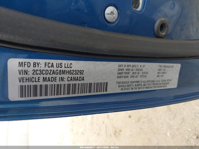 Dodge Challenger Sxt 2021 2C3CDZAG8MH623292 Image 9