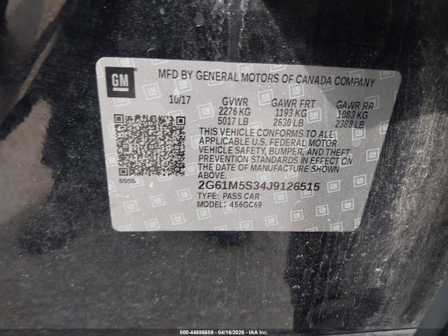 Продаж на аукціоні авто 2018 Cadillac Xts Luxury, vin: 2G61M5S34J9126515, номер лоту: 44886659