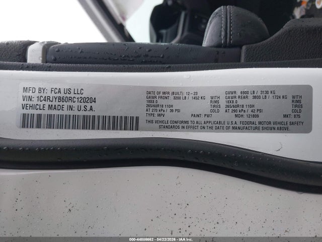 1C4RJYB60RC120204 Jeep Grand Cherokee 4xe