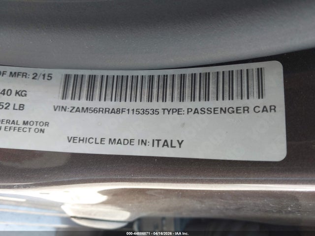 Продажа на аукционе авто 2015 Maserati Quattroporte S Q4, vin: ZAM56RRA8F1153535, номер лота: 44886871