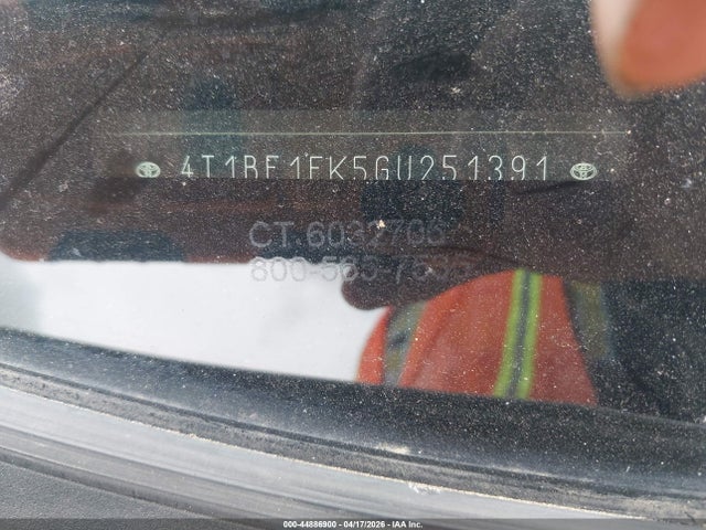 Aukcja sprzedaży 2016 Toyota Camry Se, vin: 4T1BF1FK5GU251391, numer aukcji: 44886900