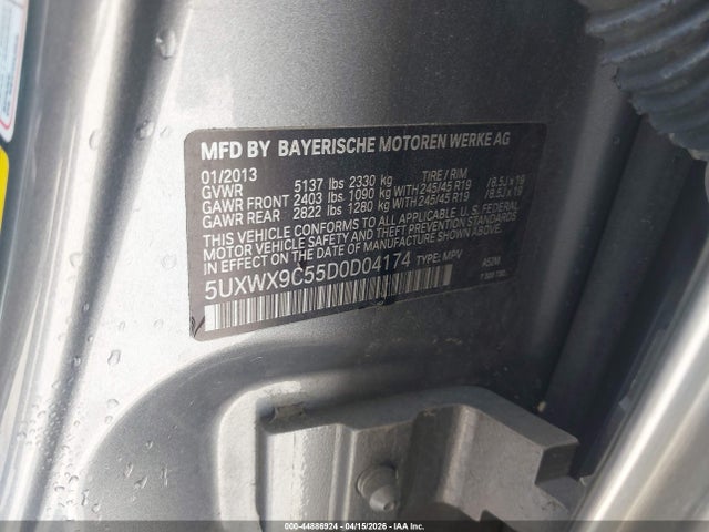 2013 BMW X3 5UXWX9C55D0D04174 Photo 8