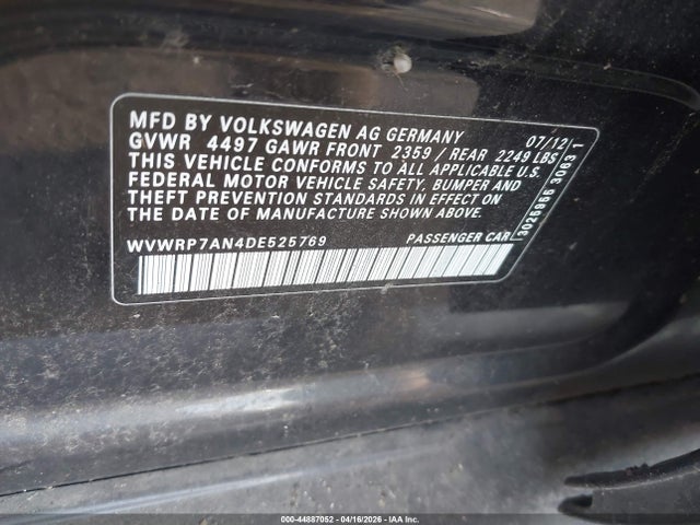 Продаж на аукціоні авто 2013 Volkswagen Cc 2.0t Lux, vin: WVWRP7AN4DE525769, номер лоту: 44887052