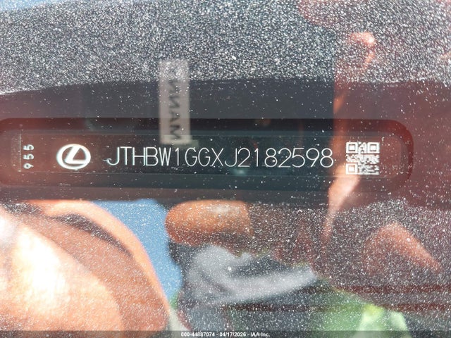 JTHBW1GGXJ2182598 Lexus ES 300H