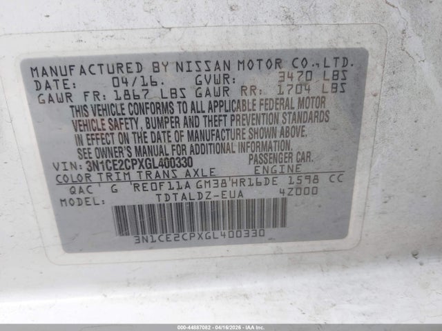 Nissan Versa Note Sv 2016 3N1CE2CPXGL400330 Image 9