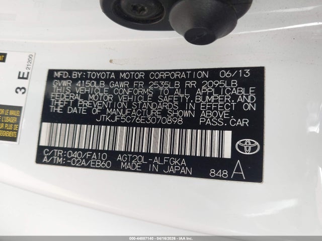 JTKJF5C76E3070898 Scion TC