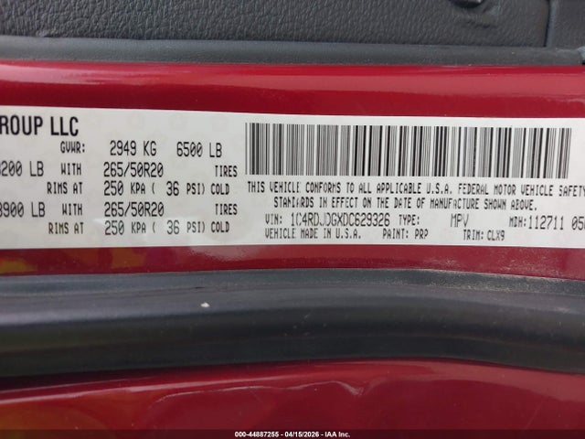 2013 DODGE DURANGO 1C4RDJDGXDC629326 Photo 8