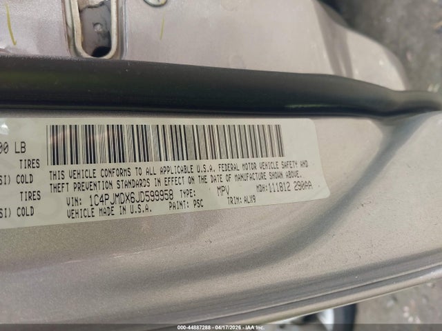 Продаж на аукціоні авто 2018 Jeep Cherokee Limited 4x4, vin: 1C4PJMDX6JD599958, номер лоту: 44887288