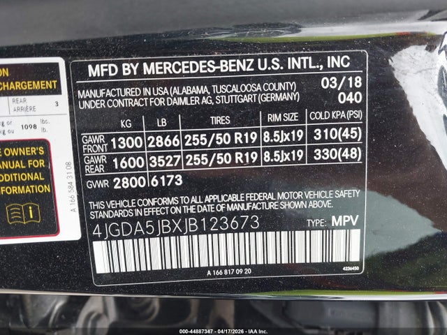 2018 MERCEDES-BENZ GLE 350 4JGDA5JBXJB123673 Photo 8
