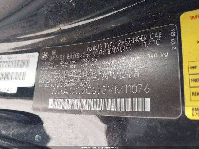 Aukcja sprzedaży 2011 Bmw 135i, vin: WBAUC9C55BVM11076, numer aukcji: 44887394
