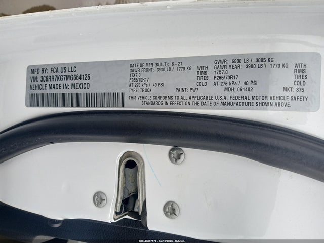 3C6RR7KG7MG664126 RAM 1500 Classic