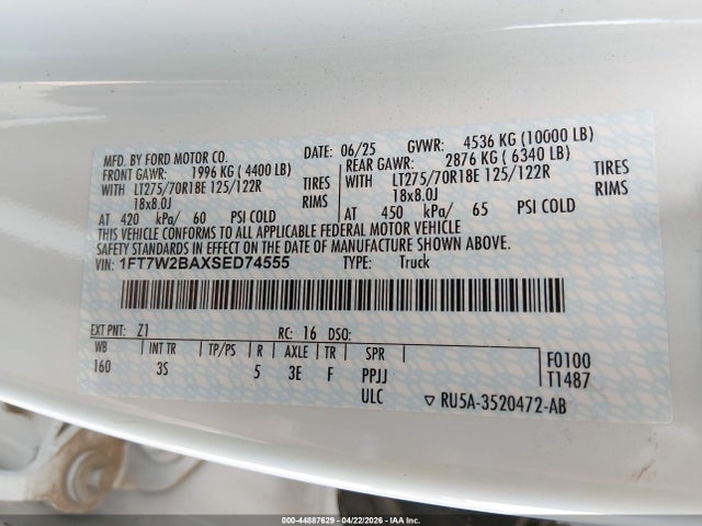 Ford F-250 Xlt 2025 1FT7W2BAXSED74555 Image 9