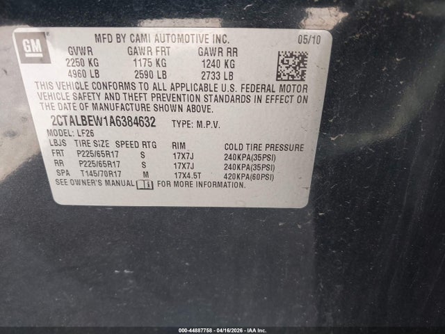 2010 GMC TERRAIN 2CTALBEW1A6384632 Photo 8