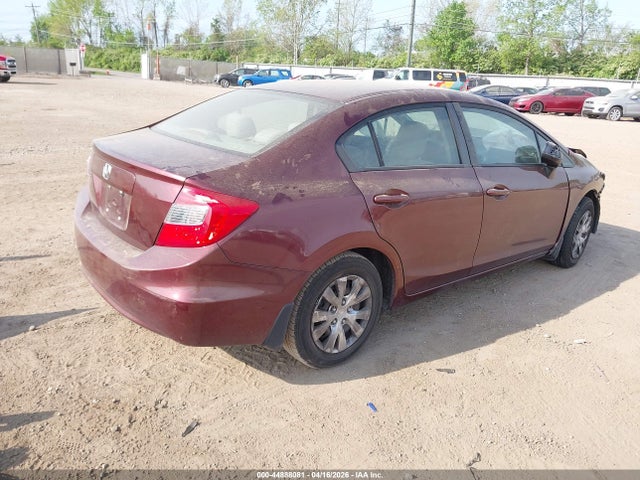 2012 Honda Civic Lx მანქანა იყიდება აუქციონზე, vin: 19XFB2F50CE095724, აუქციონის ნომერი: 44888081