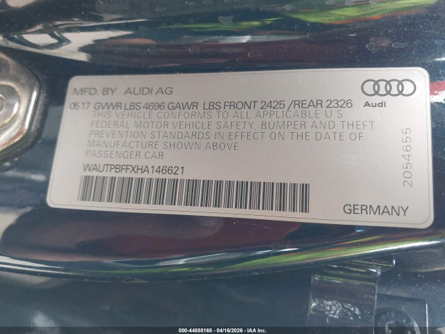 WAUTPBFFXHA146621 Audi A3 E-tron 1.4t Premium