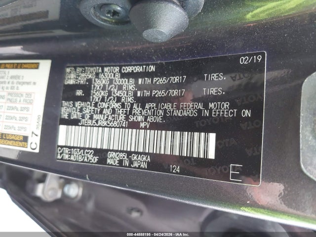JTEBU5JR8K5680741 Toyota 4runner Trd Off Road Premium
