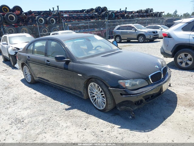 2007 Bmw 750li მანქანა იყიდება აუქციონზე, vin: WBAHN83557DT75795, აუქციონის ნომერი: 44888243