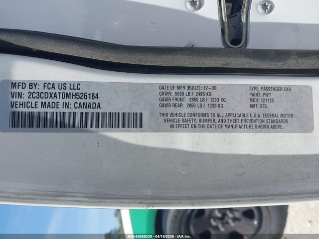 Aukcja sprzedaży 2021 Dodge Charger Police Rwd, vin: 2C3CDXAT0MH526184, numer aukcji: 44888320