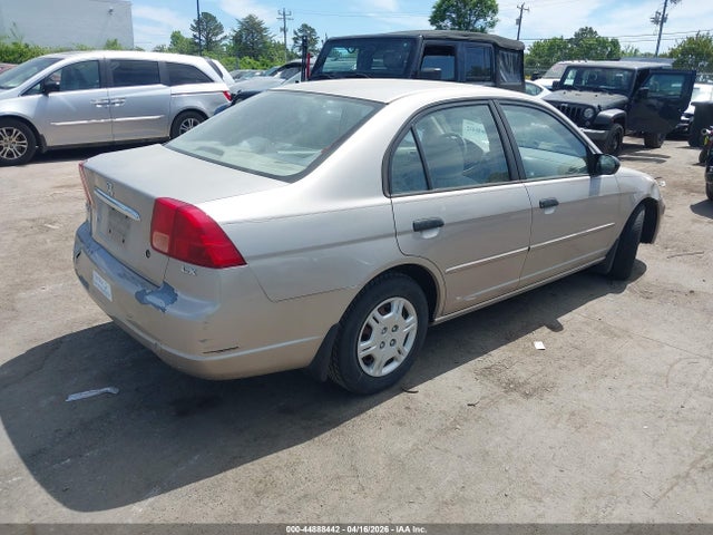 2001 Honda Civic Lx მანქანა იყიდება აუქციონზე, vin: 1HGES16521L042874, აუქციონის ნომერი: 44888442