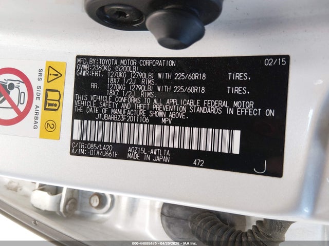 Продаж на аукціоні авто 2015 Lexus Nx 200t, vin: JTJBARBZ3F2011106, номер лоту: 44888485