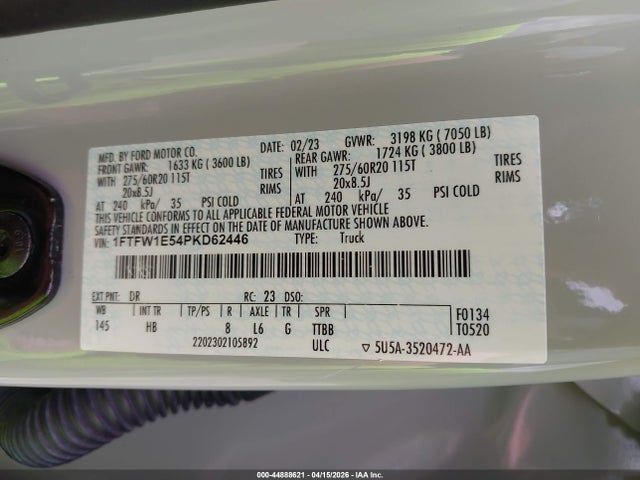 Ford F-150 2023 1FTFW1E54PKD62446 Image 9