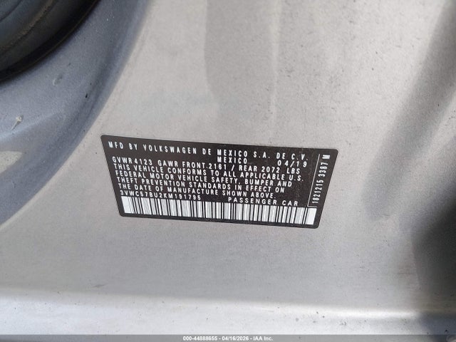 2019 VOLKSWAGEN JETTA 3VWC57BU2KM191795 Photo 8