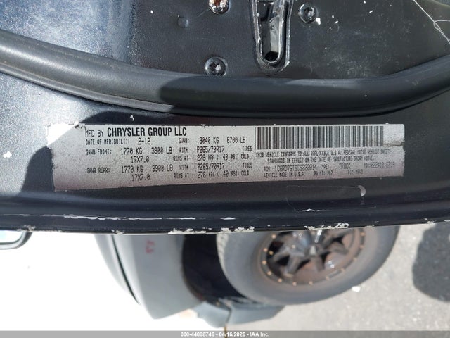44888746 :رقم المزاد ، 1C6RD7GT6CS222014 vin ، 2012 Ram 1500 Slt مزاد بيع