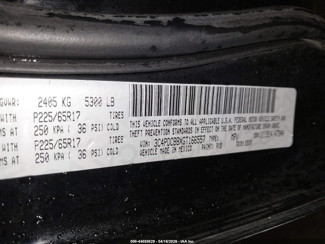44888829 :رقم المزاد ، 3C4PDCBBXGT166557 vin ، 2016 Dodge Journey Sxt مزاد بيع