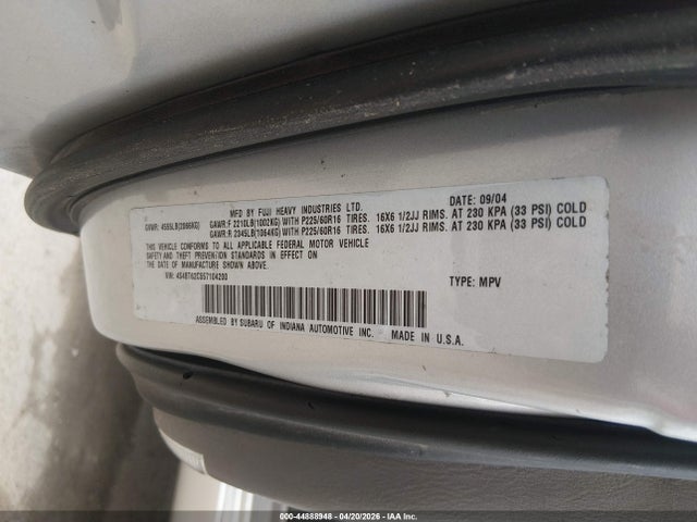 Продажа на аукционе авто 2005 Subaru Baja Sport, vin: 4S4BT62C557104200, номер лота: 44888948