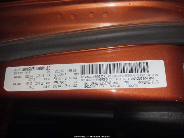 2011 Jeep Wrangler Sport მანქანა იყიდება აუქციონზე, vin: 1J4AA2D13BL503940, აუქციონის ნომერი: 44889021
