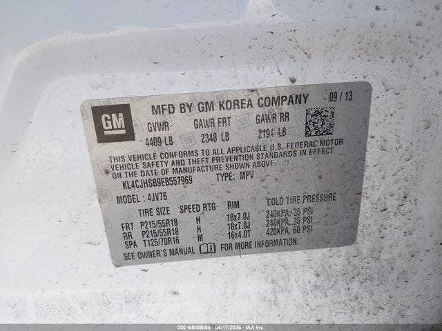 Продаж на аукціоні авто 2014 Buick Encore Premium, vin: KL4CJHSB9EB557969, номер лоту: 44889095