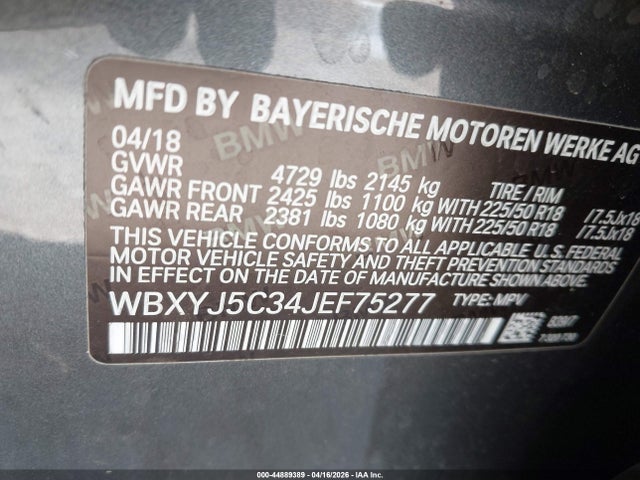 Продаж на аукціоні авто 2018 Bmw X2 Xdrive28i, vin: WBXYJ5C34JEF75277, номер лоту: 44889389