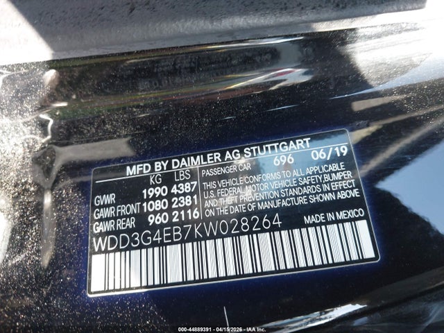 2019 MERCEDES-BENZ A 220 WDD3G4EB7KW028264 Photo 8