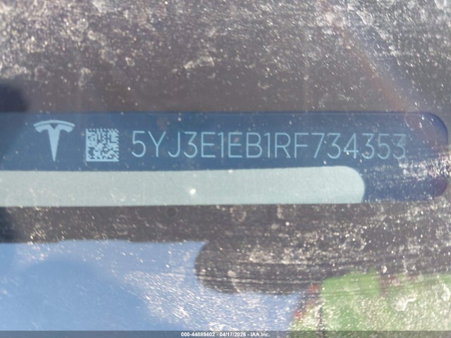 44889402 :رقم المزاد ، 5YJ3E1EB1RF734353 vin ، 2024 Tesla Model 3 Long Range Dual Motor All-wheel Drive مزاد بيع