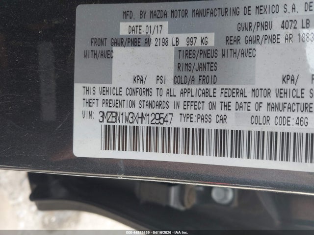 3MZBN1W3XHM129547 Mazda Mazda3 Grand Touring