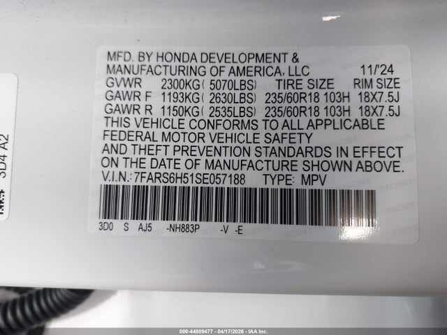 7FARS6H51SE057188 Honda Cr-v Hybrid Sport