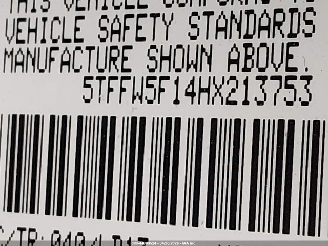5TFFW5F14HX213753 Toyota Tundra Limited 5.7l V8