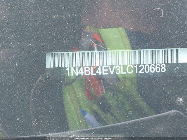 44889532 :رقم المزاد ، 1N4BL4EV3LC120668 vin ، 2020 Nissan Altima Sl Fwd مزاد بيع