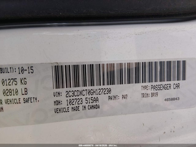 Продажа на аукционе авто 2016 Dodge Charger R/t, vin: 2C3CDXCT0GH127230, номер лота: 44889578